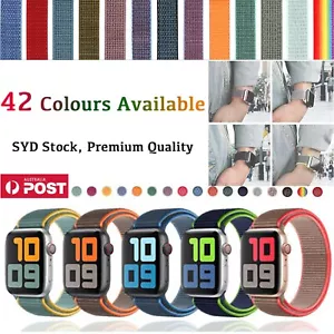 Nylon Woven Loop Sport Strap Band for Apple Watch Series Ultra 10-1 38mm-49mm - Picture 1 of 52