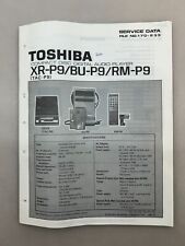 Toshiba XP BU RM-P9 Original Service Manual Free Shipping