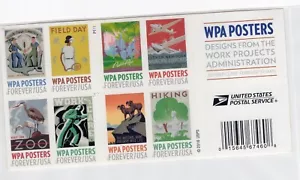 2017 Forever WPA Posters Complete Booklet, Scott #5189b, Mint NH - Picture 1 of 1