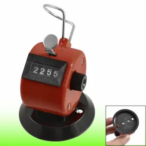 Golf Pitch 4 Digit Number Clicker Hand Held Tally Counter Black Red - Picture 1 of 1