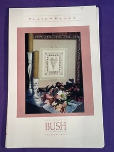 Shepherd's Bush Plaid Heart Cross Stitch Kit Tina Herman 5x7 2000 NOS - Picture 1 of 6