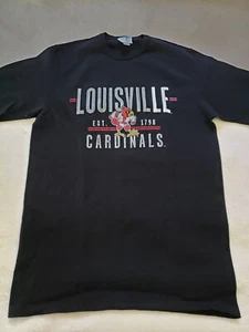 Champion Louisville Cardinals Large Shirt S/S T-shirt Mens Black - Picture 1 of 11