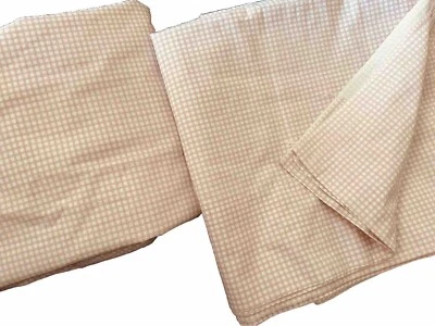 WAMSUTTA PINK & WHITE GINGHAM (2PC) TWIN SHEET SET POLY COTTON BLEND U.S.A. - Image 1 of 3