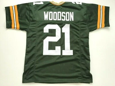 未签名定制缝制 Charles Woodson 绿色球衣 - M、L、XL、2XL、3XL — 第 1/2 张图片