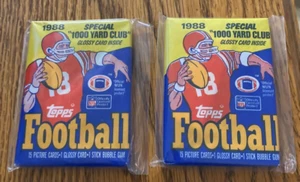 1988 Topps Football (2) Wax Packs - Possible Bo Jackson Rookie RC - Bild 1 von 3