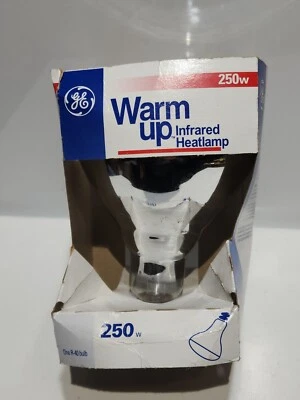 GE Heat Lamp  Bulb 250W Clear BR40 Med Base 120V Infrared Reflector Bulbs - Image 1 of 3