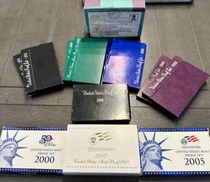 1991 S United States Mint Proof Set - 5pc Coin Set in Plastic Case Purple Pack - Bild 1 von 2