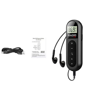 Portable LCD Digital Screen Display Stereo Sound Pocket FM Walkman Radio - Picture 1 of 6