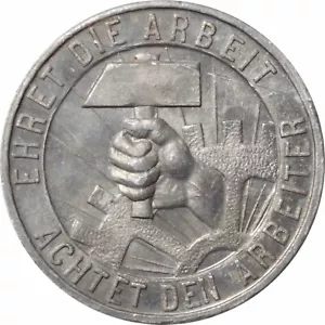 Deutschland - Drittes Reich Alu Wertmarke ND, UNC, "7. Mai Tag der deutschen Arbeit " - Bild 1 von 2