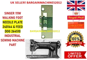 SINGER 111W W/FOOT N/PLATE 240144 & F/DOG 264510 INDUSTRIAL SEWING MACHINE PART - Picture 1 of 7
