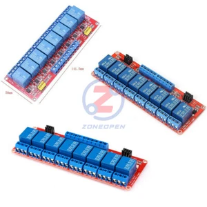 DC5/12/24V 8 Channel High/Low Level Trigger Relay Module w/Optocoupler Isolation - Bild 1 von 26