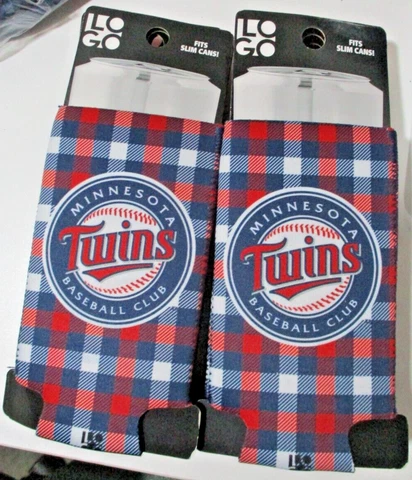 2) Minnesota Twins Baseball Slim Can Cooler Koozie New (P10) Cover