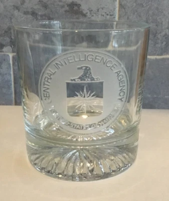 Vasos de whisky CIA de colección de 10 OZ vidrio de cristal antiguos 4 vasos para beber NUEVO-NUEVO EN CAJA Foto 1 de 4