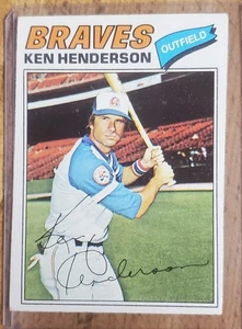 1977 Topps Ken Henderson Atlanta Braves #242 - Bild 1 von 2