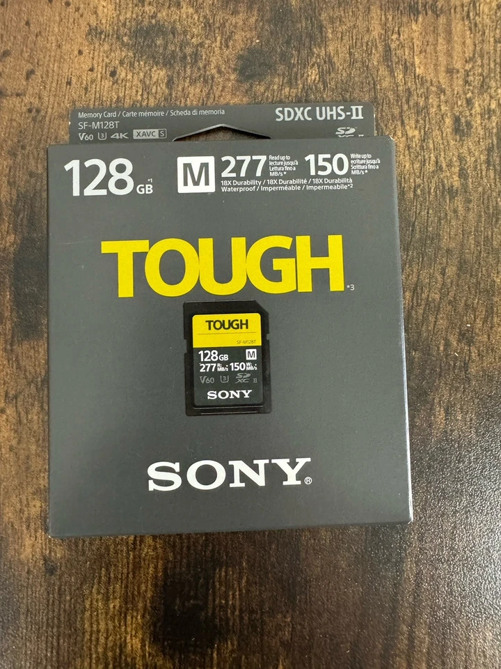 Sony 128GB SF-M Tough Series UHS-II SDXC Memory Card *NEW* - Image 1 of 3
