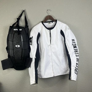 SPEED AND STRENGTH Run with the Bulls Motorcycle Jacket Sz Medium Back Protector - Picture 1 of 20