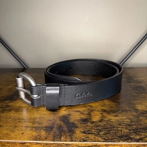 CABELAS Black BUFFALO LEATHER full grain belt 46” roughneck - Picture 1 of 4