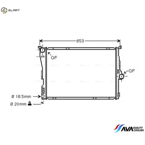 RADIATOR ENGINE COOLING BWA2291 FOR BMW 3/E90/E91 X1/SUV/E84/SAV N46B20E 2.0L - Picture 1 of 9