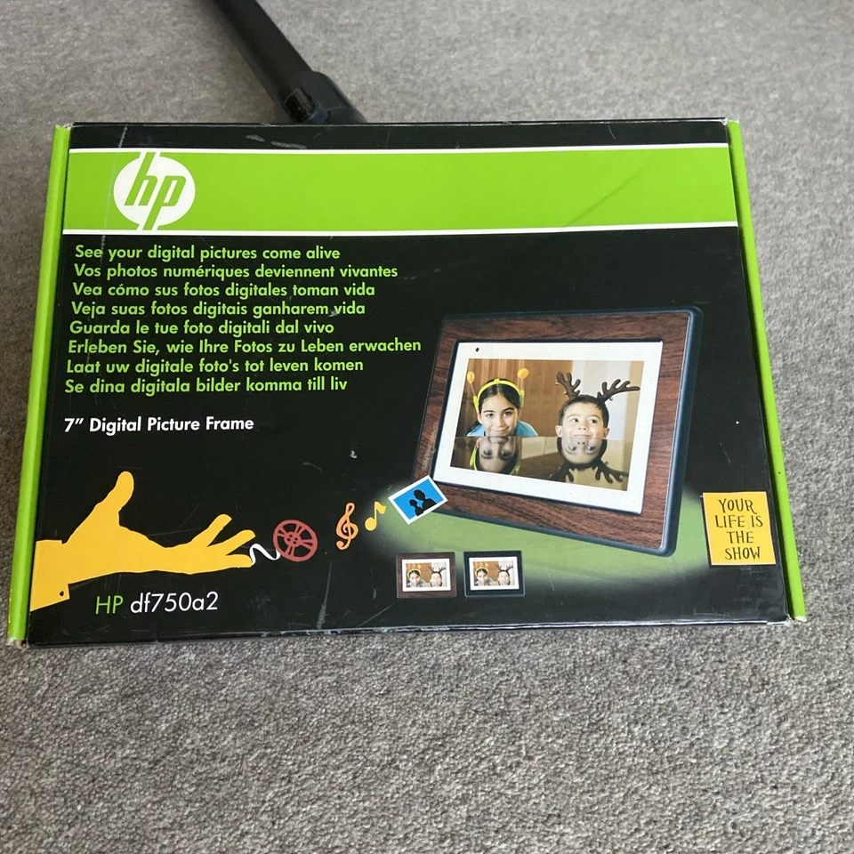 HP 7” Digital Picture Photo Frame (Model No: DF750A2) BOXED. In LNC - Image 1 of 3