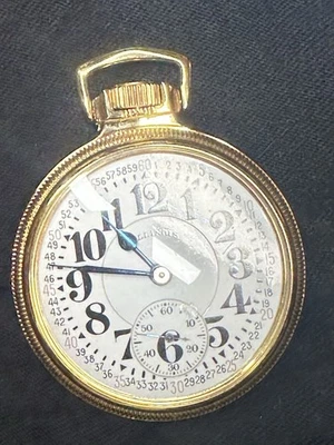 BEAUTIFUL ILLINOIS BUNN SPECIAL 21J 60 HOUR POCKET WATCH IN DISPLAY CASE! - Image 1 of 4