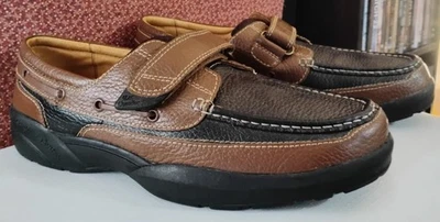 Hombre Dr. Comfort MIKE 8660 Zapatos de Barco Mocasines de Cuero 13 W Diabético Ortopédico Foto 1 de 4