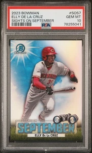 2023 Bowman Sights On September #SOS7 Elly De La Cruz Sights On September PSA 10 - Picture 1 of 2