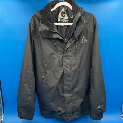 Chaqueta de esquí snowboard Gerry negra con cremallera completa para hombre talla L Foto 1 de 4