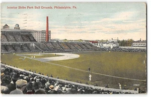 Antike Postkarte SHIBE PARK Philadelphia Leichtathletik Baseball Stadion 1913 selten - Bild 1 von 2