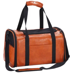 Fashion Leather Dog Carrier Cat Carrier Airline Approved Pet Carrier for Smal... - Picture 1 of 7