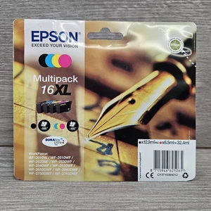 Epson 16XL Wkład atramentowy Wielopak Czarny Cyan Purpurowy Żółty Zapieczętowany Wygasły 0923 - Zdjęcie 1 z 7