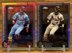 MASYN WINN Rookie Cup Sepia + Refractor LOT | 2025 Topps Chrome CARDINALS #244 - Picture 1 of 2