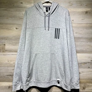 Adidas Post Game Pullover Hoodie Lightweight Terry Mens XL Gray Sweatshirt EUC - Picture 1 of 7