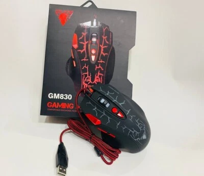 Usb Wired Optical Gaming Mouse 3200DPI Black For Desktop PC Laptop New - Image 1 of 4