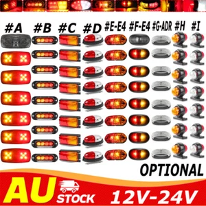 White Red Amber Led Clearance Light Side Marker Trailer Truck Caravan UTE 12/24V - Picture 1 of 77