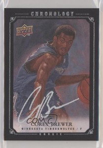 2007-08 Upper Deck Chronology /99 Corey Brewer #217.1 Rookie Auto RC