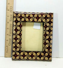 1 Small Wood Decorative Batik Picture Frame, 8" Height, Hand Crafted in Bali 