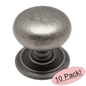 *10 Pack* Cosmas Cabinet Hardware Weathered Nickel Round Cabinet Knob #6542WN - Picture 1 of 1