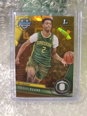 Kwame Evans Bowman Chrome Sapphire University 02/50 - image 1 of 2