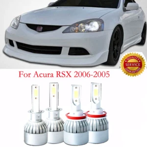 4pcs H1 9005 HB3 LED Headlight Conversion Bulbs High Low For Acura RSX 2006-2005 - Foto 1 di 9