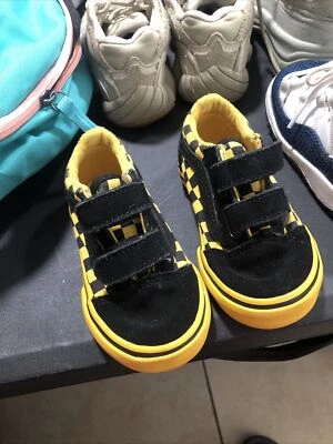 Vans quadriculado amarelo criança tamanho 6 bin51 - Imagem 1 de 4