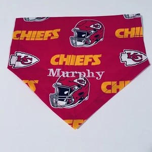 Dog Bandana Kansas City, Personalized, Slides Through The Collar, Xs, Sm, Med - Picture 1 of 3