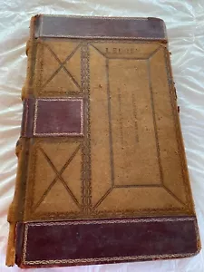 ANTIQUE 1917 LEATHER BOUND LEDGER NORTH BRANCH FIRE INSURANCE Co SUNBURY PA - Picture 1 of 15