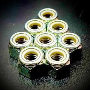 Tuercas hexagonales BSW Whitworth Nyloc acero zinc BZP - Imagen 1 de 12