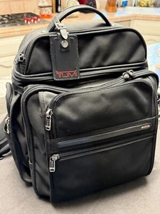 TUMI Business Class Backpack, Black Ballistic, Protective Laptop Sleeve + Extras - Picture 1 of 9