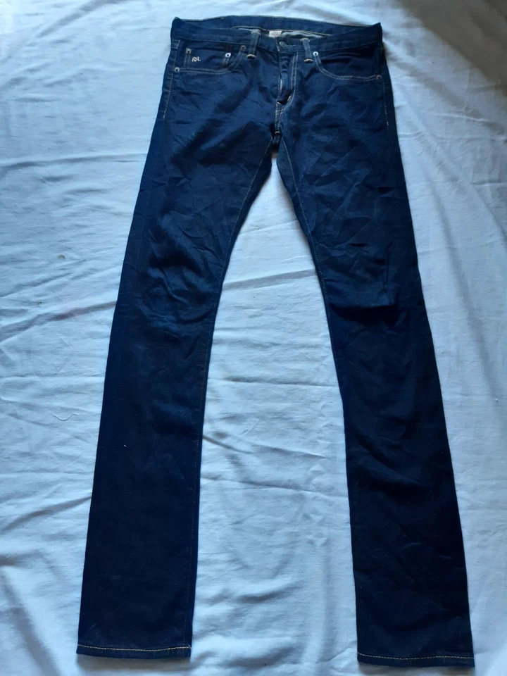 Double RL Stretch Skiny Fit Blue Selvedge Jeans Size 27 - Image 1 of 4