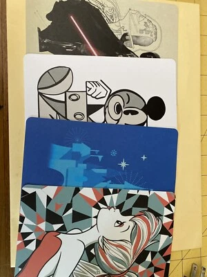 Disney 5 x 7 Postcards  (Set of 4):  Disney Rewards Special Edition Artwork   - Image 1 of 4