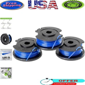 Lightweight 3-Pack 0.065" String Trimmer Line Spools - Easy Tool-Less Install - Picture 1 of 7