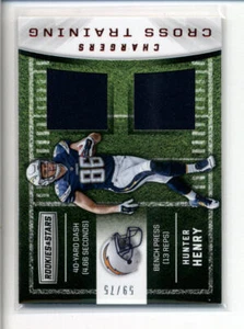 HUNTER HENRY 2016 ROOKIES AND STARS ROOKIE DUAL JERSEY #59/75 AG8480 - Picture 1 of 1