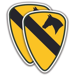 2 Calcomanías BOGO 1a INSIGNIA DE CABALLERÍA EJÉRCITO DE ESTADOS UNIDOS - Imagen 1 de 1