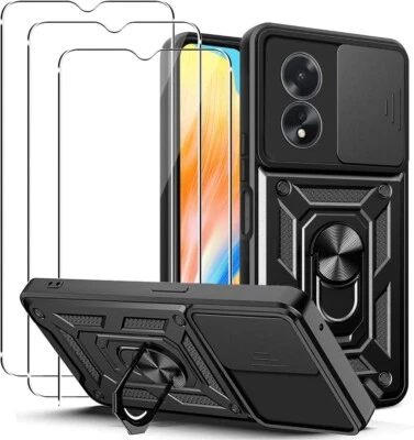 PIXFAB Funda Para TCL 50 SE, Delgada ARMADURA Anillo Antigolpes Soporte Teléfono Cubierta y Pantalla Vidrio